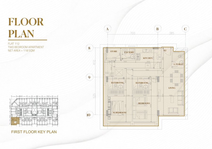 Floor plan of Flat 112