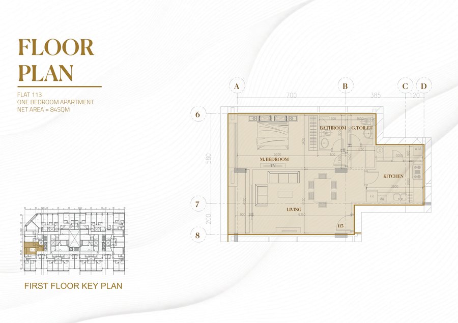 Floor plan of Flat 113