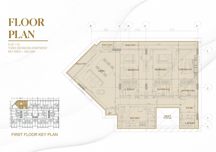 Floor plan of Flat 115