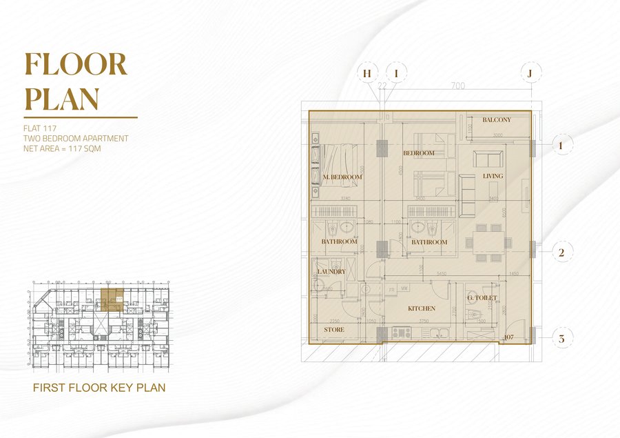 Floor plan of Flat 117