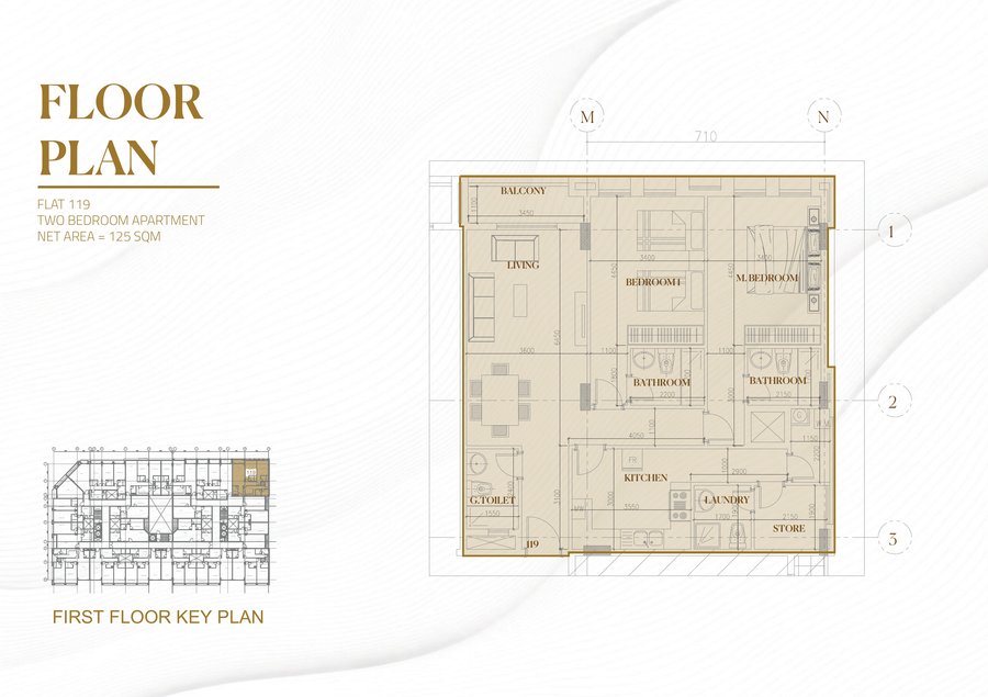 Floor plan of Flat 119